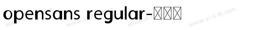 opensans regular字体转换